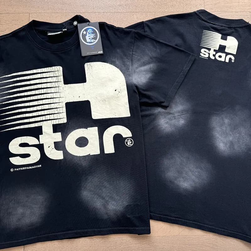 Hellstar Graphic Tee Flame Logo — 6792洗水黑