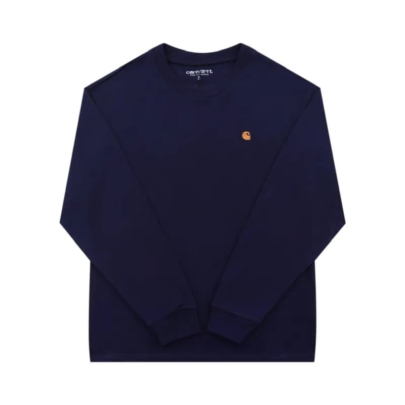 Carhartt Logo T-Shirt Embroidered Logo — 830藏青色