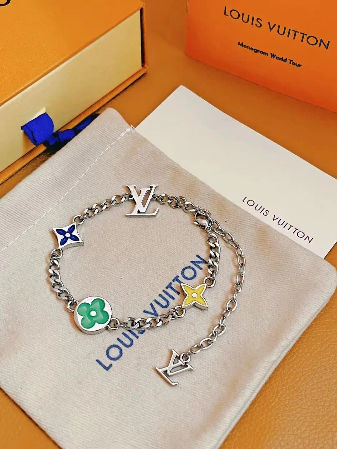 Louis Vuitton Chain Bracelet Monogram Flower — 12