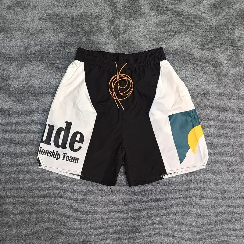 Rhude Knit Shorts Script Logo — 1