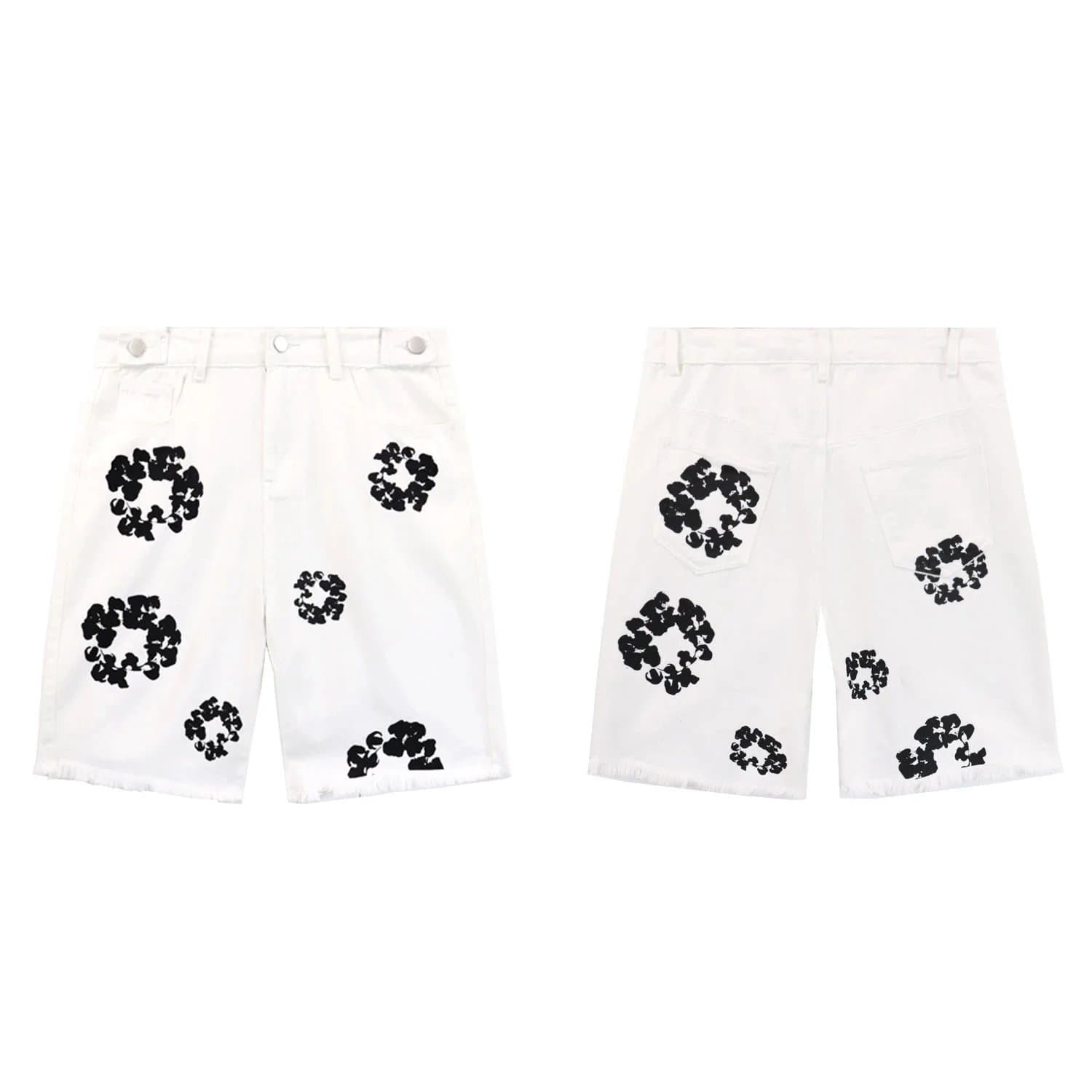 Broken Planet Cloud Print Shorts 3D Cloud Motif — 42