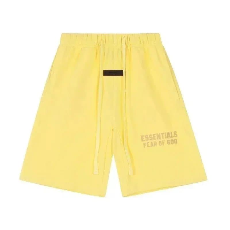 Fear of God Essentials Shorts Essentials Logo — 2411亮黄色（硅胶字母）*Top quality