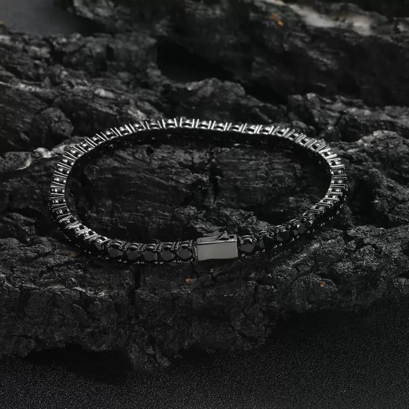 Van Cleef & Arpels Alhambra Bracelet Emerald and Diamond — 4mm｜黑色开口圈
