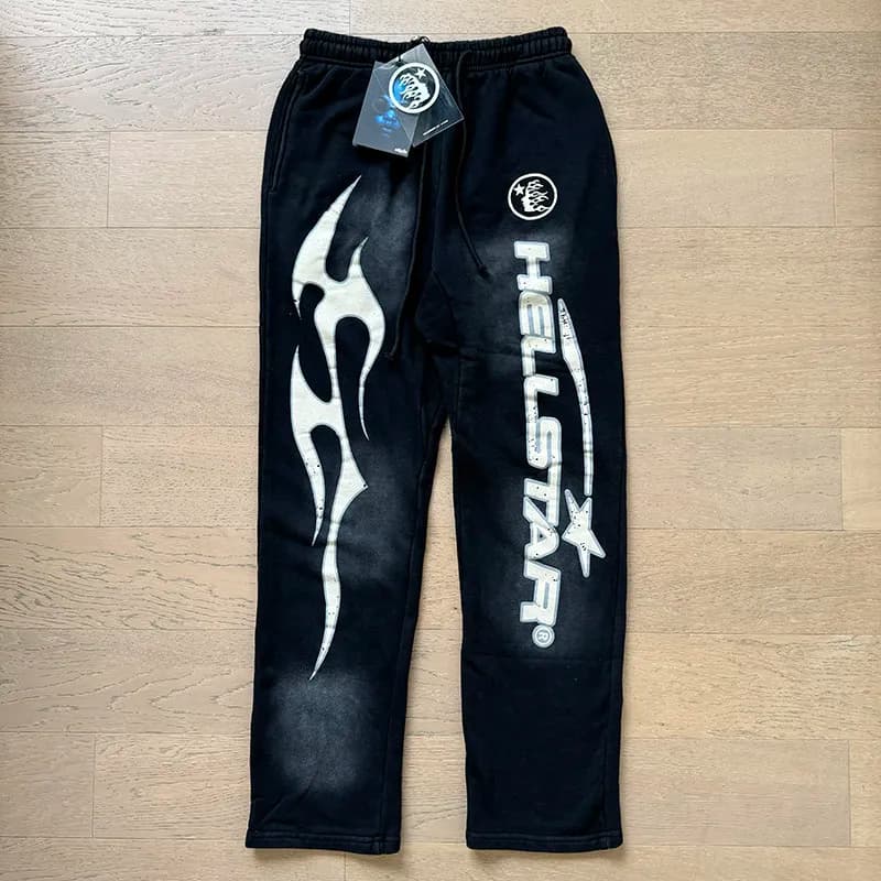 Reebok Track Pants Flame Graphic — 731长裤洗水黑