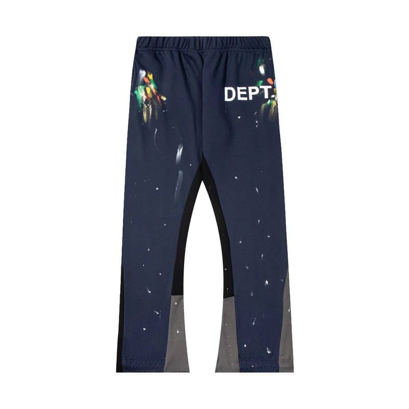 Corteiz Track Pants Paint Splatter — G18宝蓝