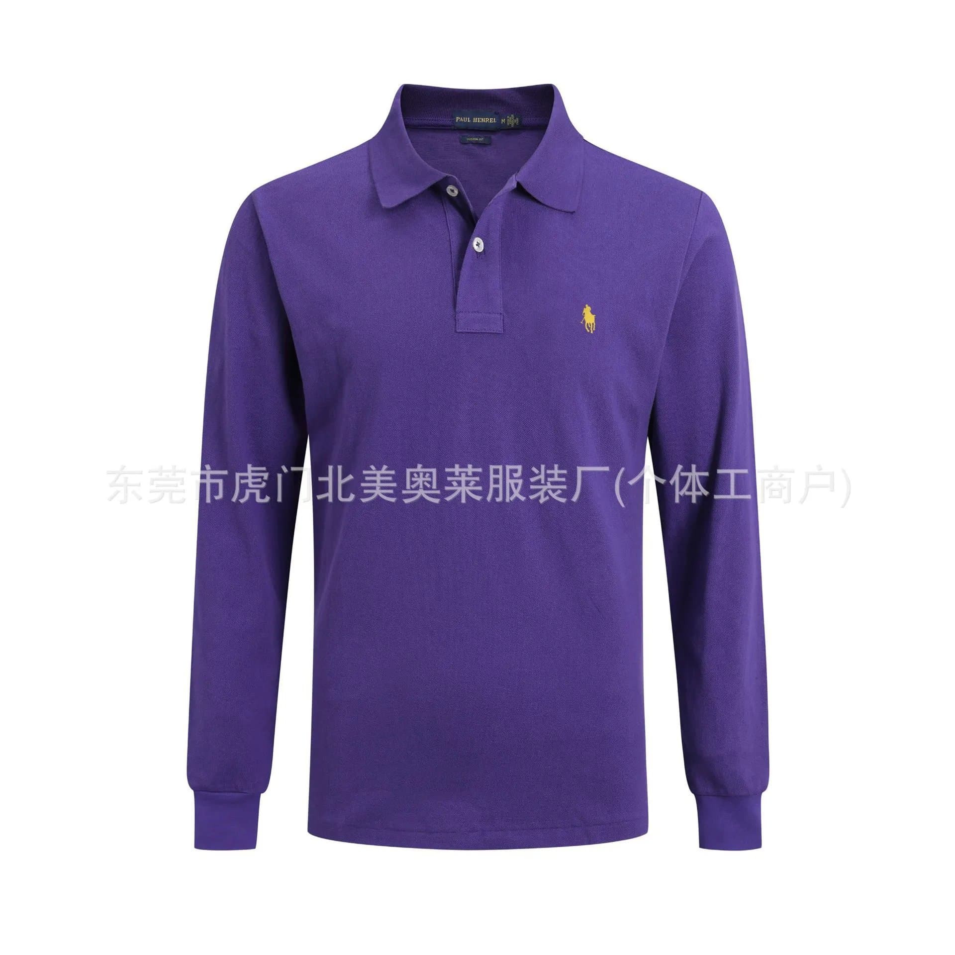 Polo Ralph Lauren Long Sleeve Polo Classic Fit — 紫色