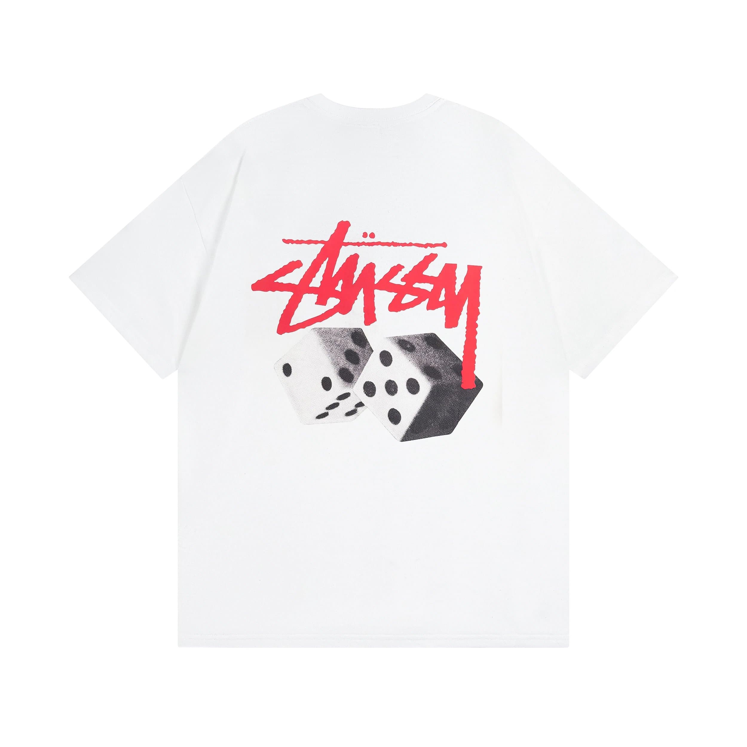 Stüssy Dice Logo Tee Red Script & Dice Print