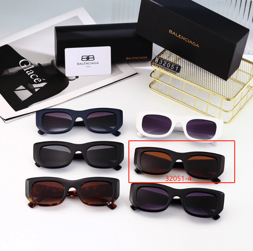 Balenciaga Square Sunglasses Brown Gradient Lens