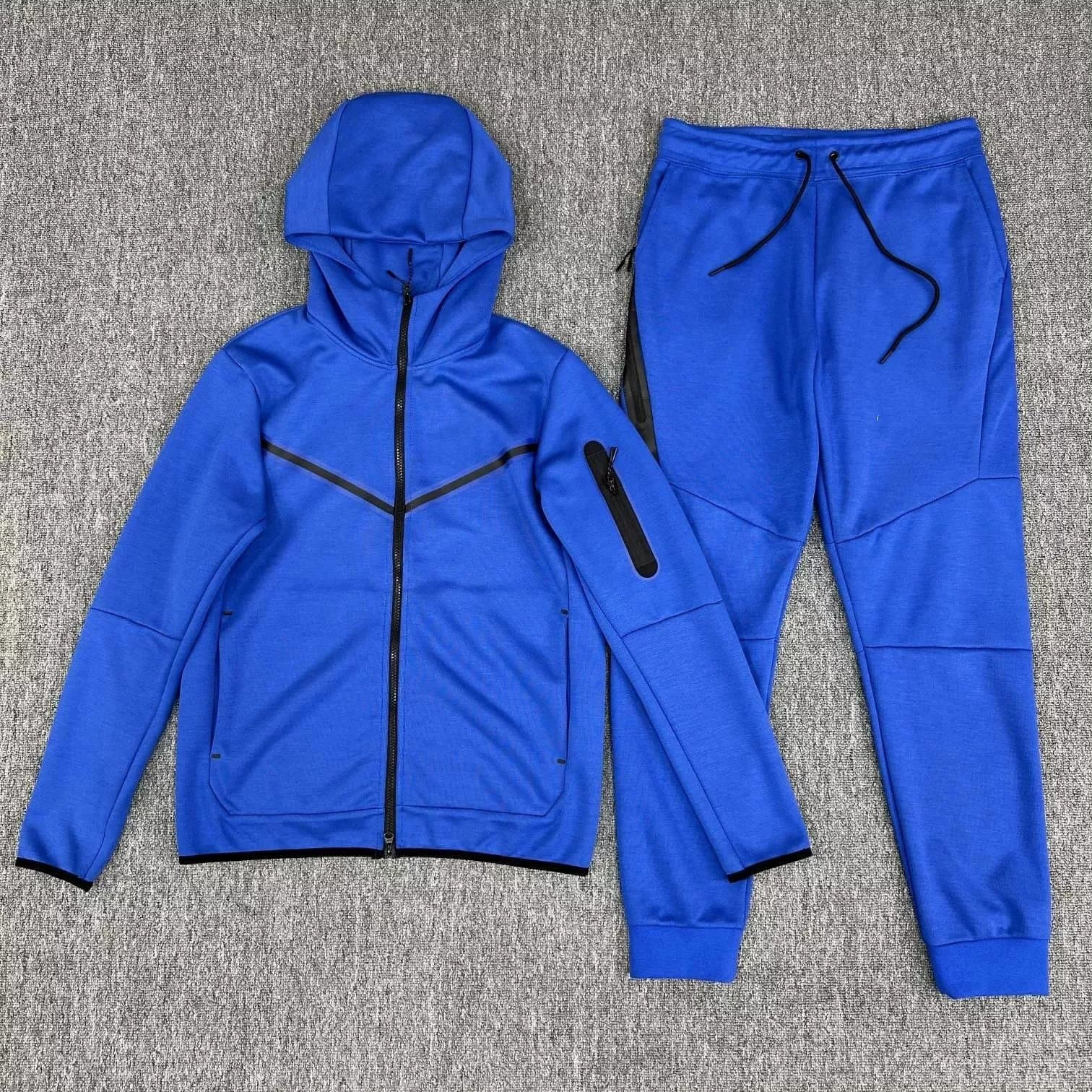 Nike Tech Fleece Hoodie and Joggers Royal Blue