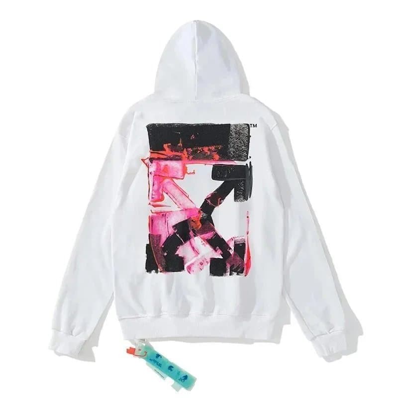 Off-White Hooded Sweatshirt Painted Arrow