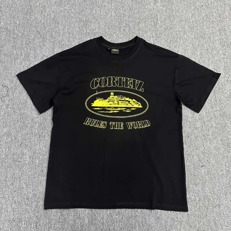 Palace T-Shirt Rules The World — 3102 (黑黄)