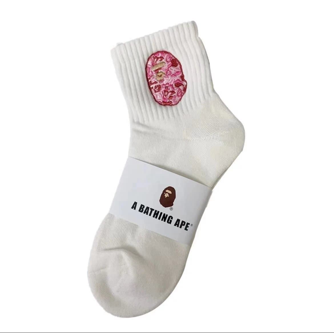 BAPE Crew Socks Ape Head Logo — M5