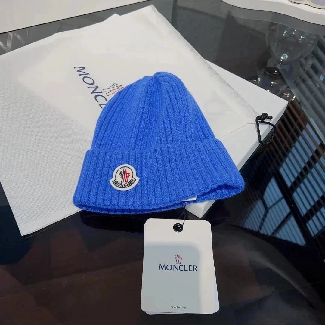 Moncler Ribbed Beanie Logo Patch