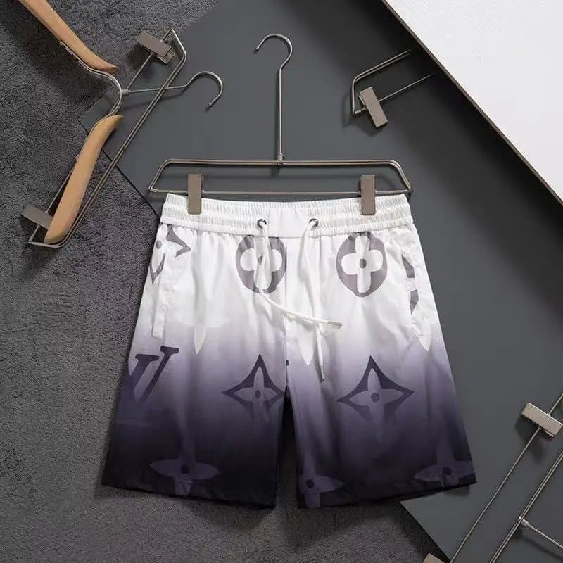 Burberry Equestrian Knight Shorts Check Stripe Side Panel — 白紫色
