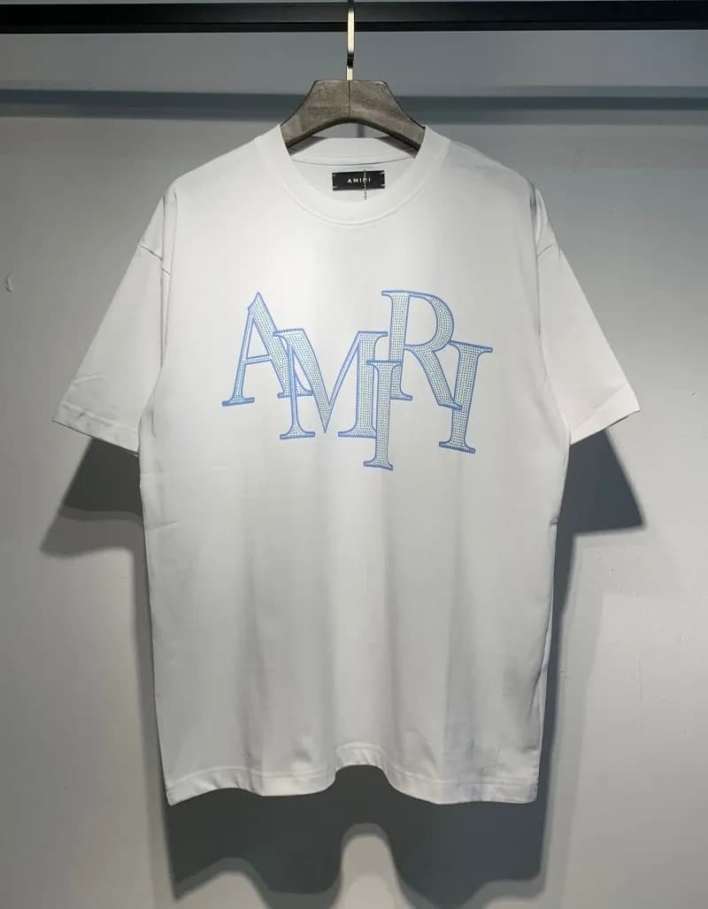Amiri Logo T-Shirt Mesh Script — 707 white