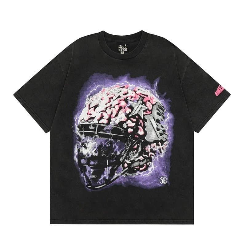 Hellstar Graphic Tee Brain Helmet Print