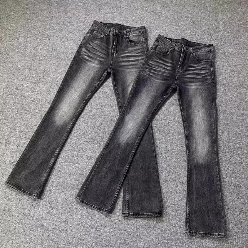 Distressed Paint-Splatter Jeans Black with White Splatter — 高品质N26