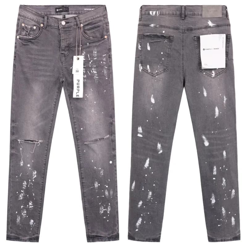 Amiri Denim Shorts Paint Splatter — 8188烟灰