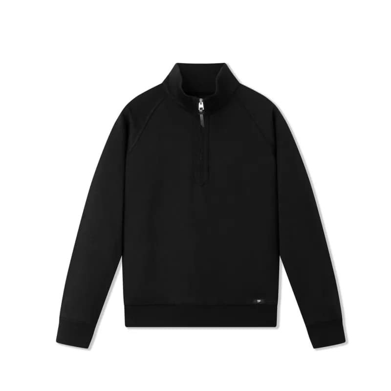 Tom Ford Half-Zip Sweatshirt Solid Black
