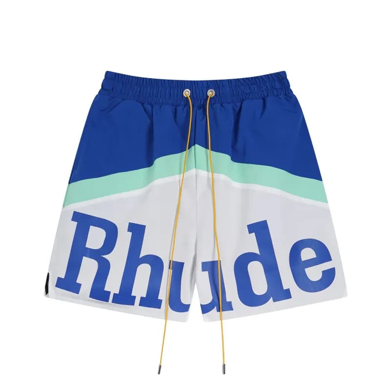 Rhude Logo Shorts Outline Logo — 8148 蓝色
