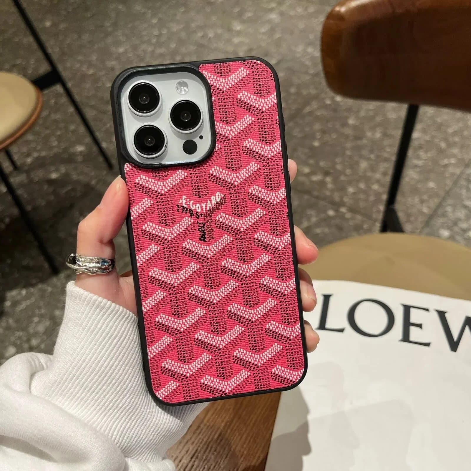 Goyard Phone Case Chevron Canvas — 10