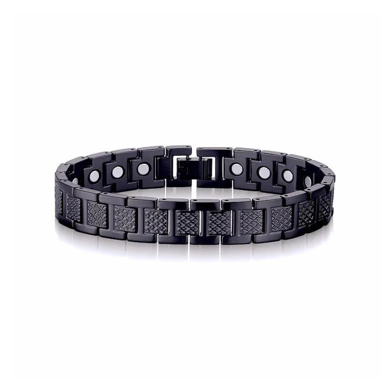 Louis Vuitton Bracelet Monogram Canvas Cord — 21cm · 黑色（底部带磁石