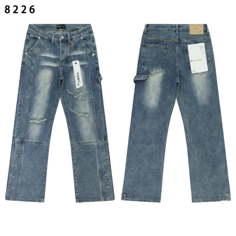 Denim Tears Cargo Shorts Washed Red Splatter with Crystal Embellishment — 8226 water blue