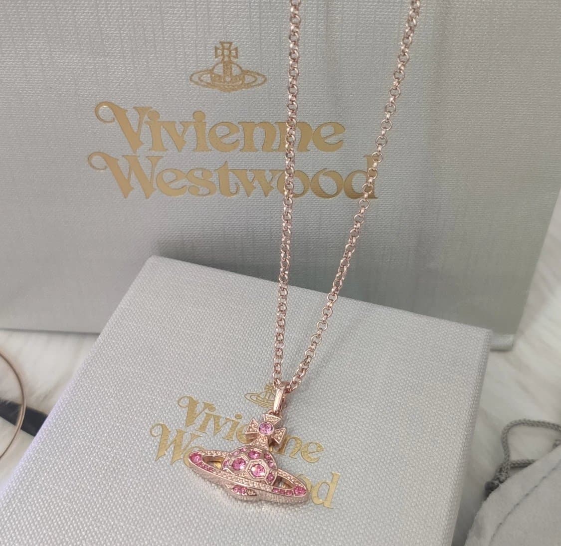Vivienne Westwood Orb Pendant Necklace Crystal-Embellished