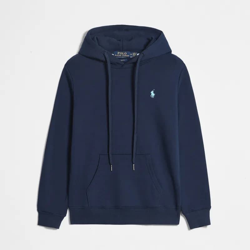 Polo Ralph Lauren Cable Knit Quarter-Zip Sweater Classic Cable — 连帽宝蓝色天蓝标