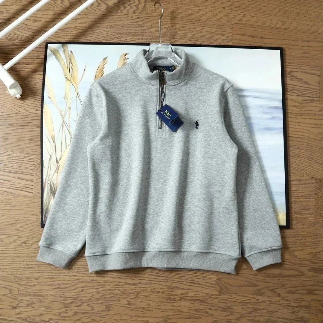 Polo Ralph Lauren Quarter-Zip Sweatshirt Heather Grey