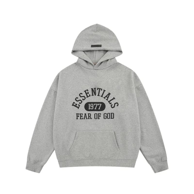 Fear of God Essentials Graphic Tee 1977 Arch Logo — LM850灰色加绒