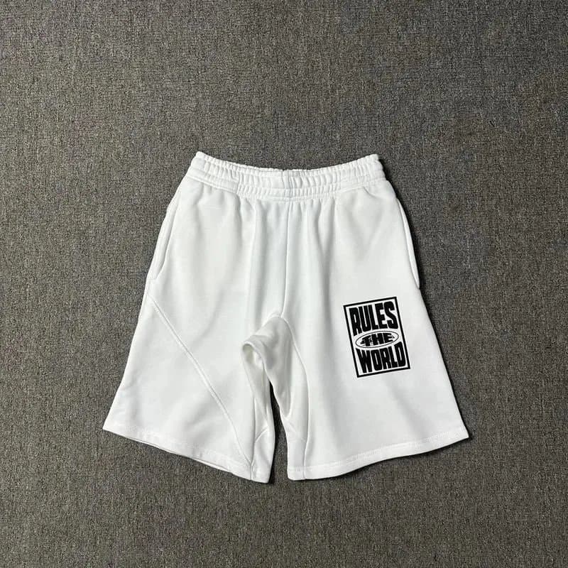 Travis Scott Graphic Shorts Pink Script Logo — 802白色