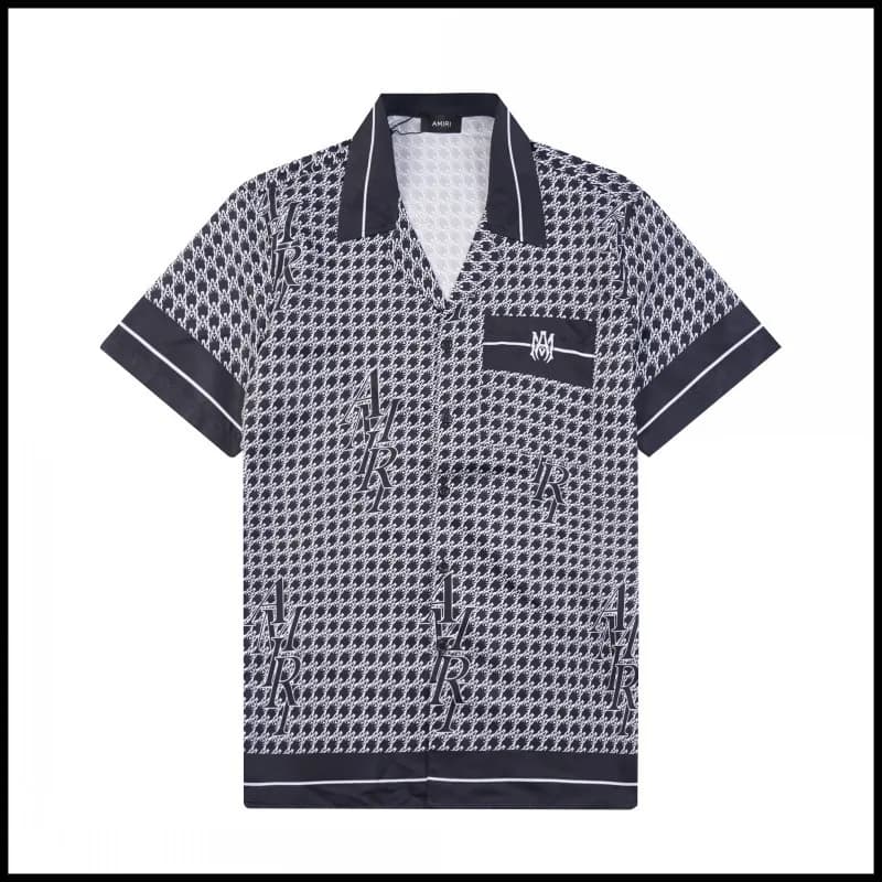 Logo Print Shirt All-Over AMIRI Logo — 9698 黑色