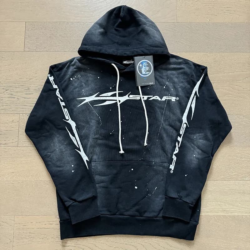 Sp5der Hooded Sweatshirt Splatter Print