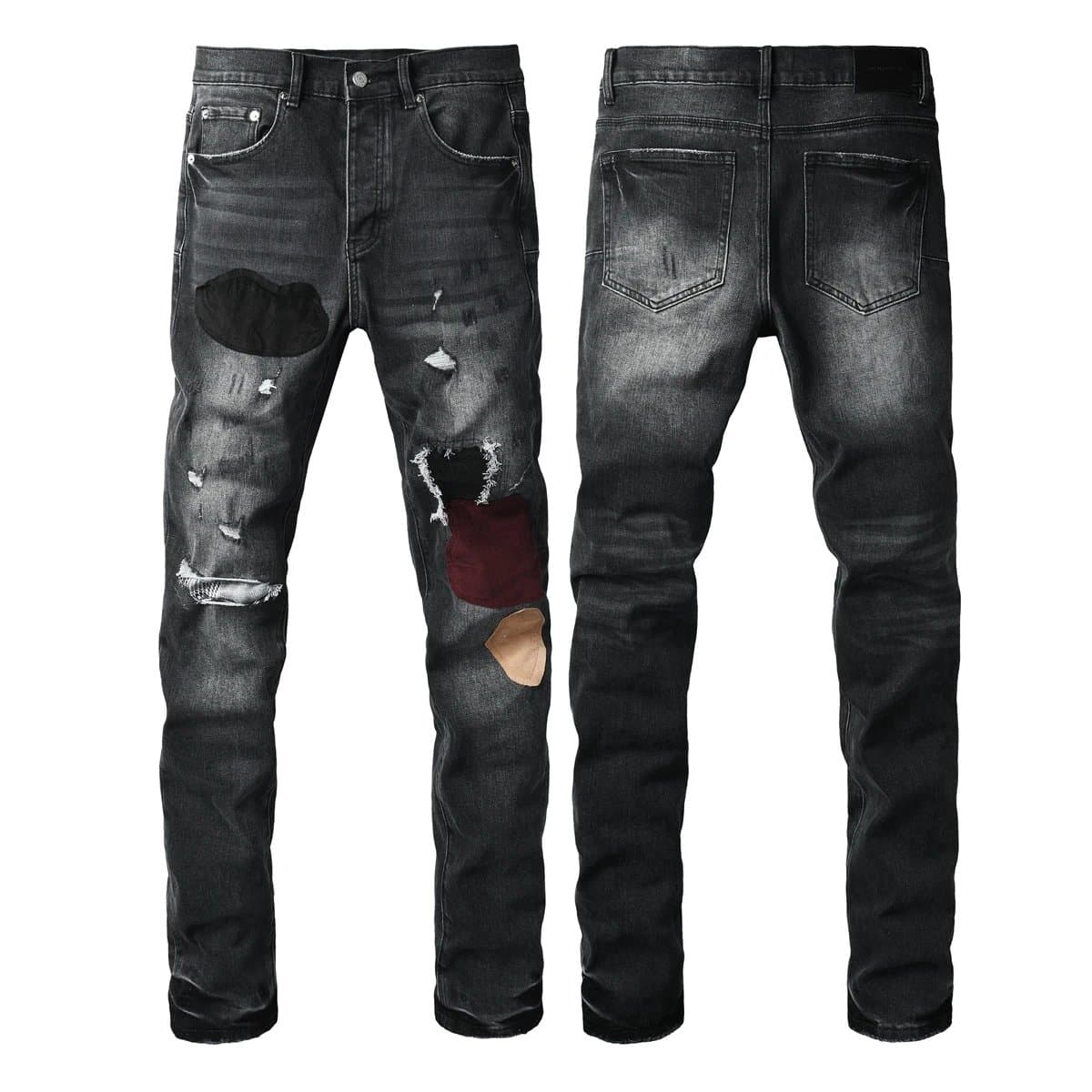 Levi's 501 Distressed Jeans Multi-Patch Repair