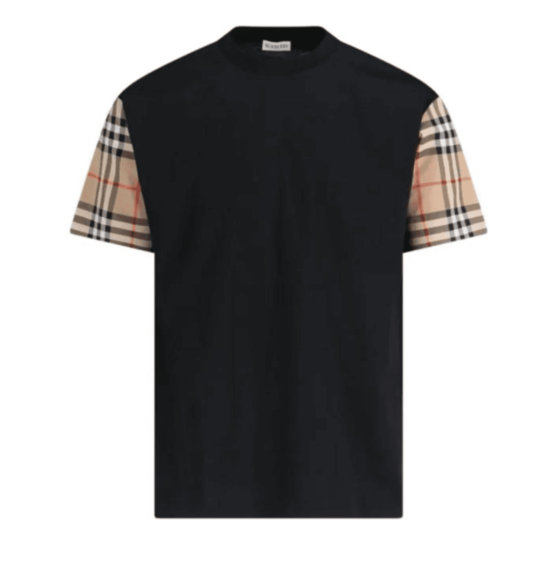 Prada Triangle Logo Shorts Beige with Black Triangle Patch — Burberry tee black
