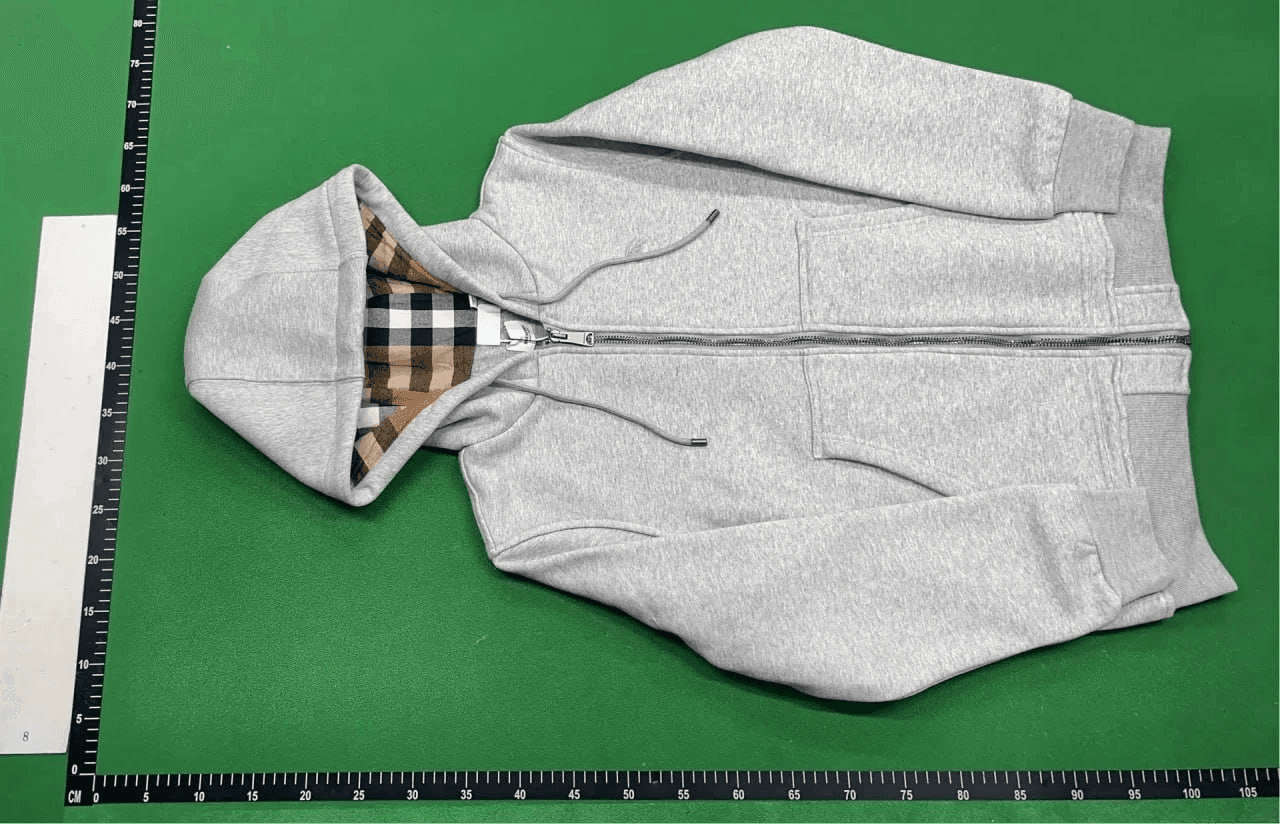 Burberry Zip-Up Hoodie Check Lining