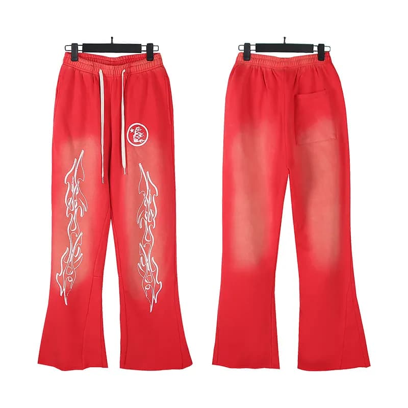 Hellstar Long Sleeve Tee Powered By The Star — 725 wash water red