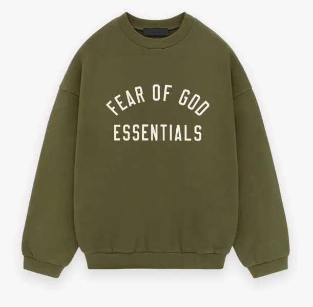 Oversized Tee Fear of God Essentials Arch Logo — 6269 常青绿