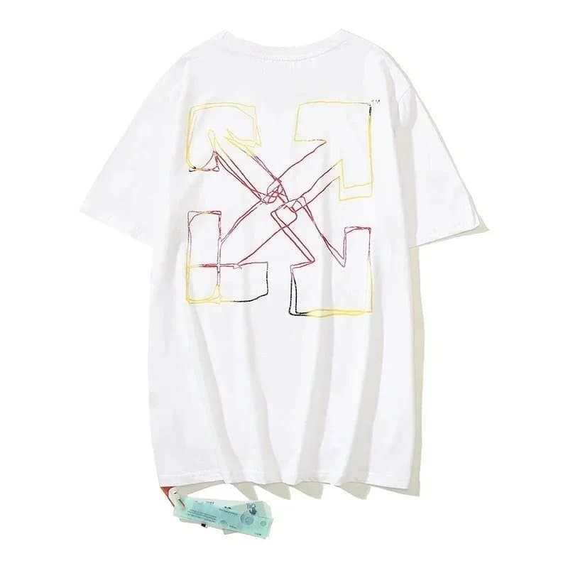 Off-White Arrow Graphic Tee Multi-Color Outline