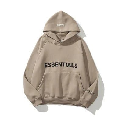 Fear of God Essentials Hoodie Essentials Logo — Camel
