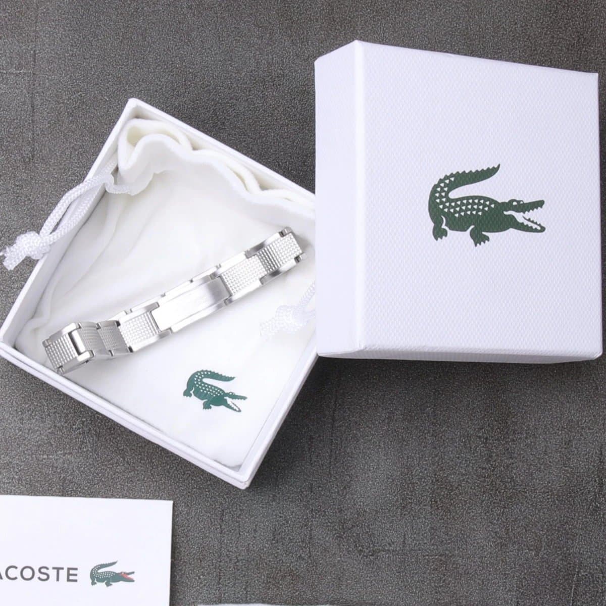 Lacoste Metal Bracelet Textured Link