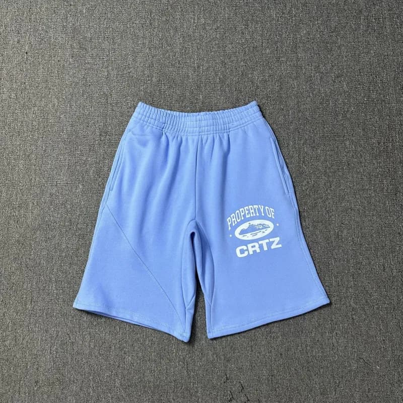 Corteiz Logo Shorts Script Logo — M803蓝色