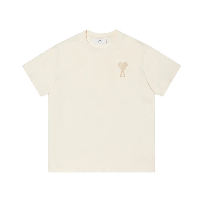Amiri Logo T-Shirt Heart Logo — 奶白色A0001#