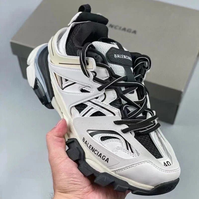 Balenciaga Speed Trainer Multicolor — 米白黑