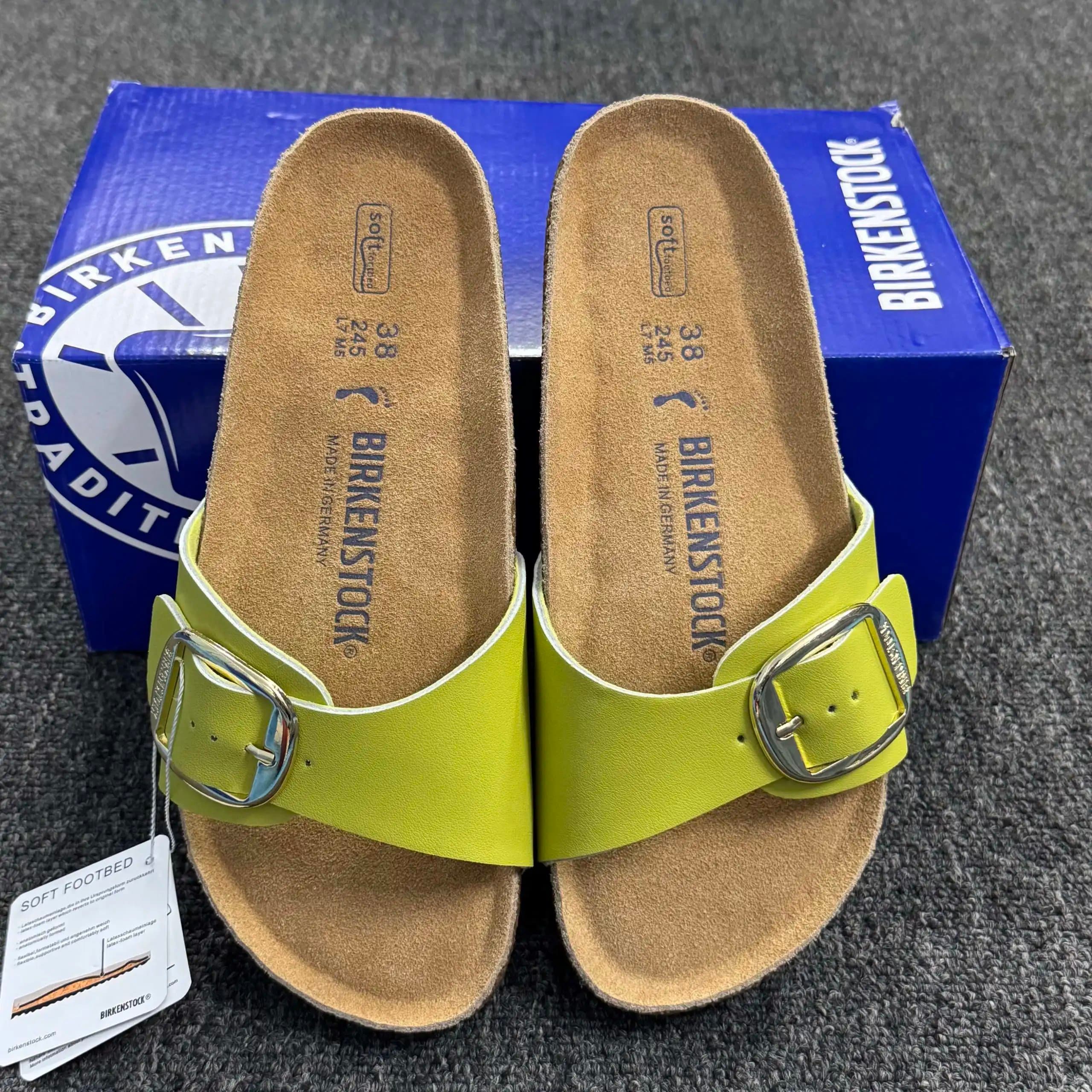Birkenstock Madrid Buckled Strap — 大单扣黄绿皮