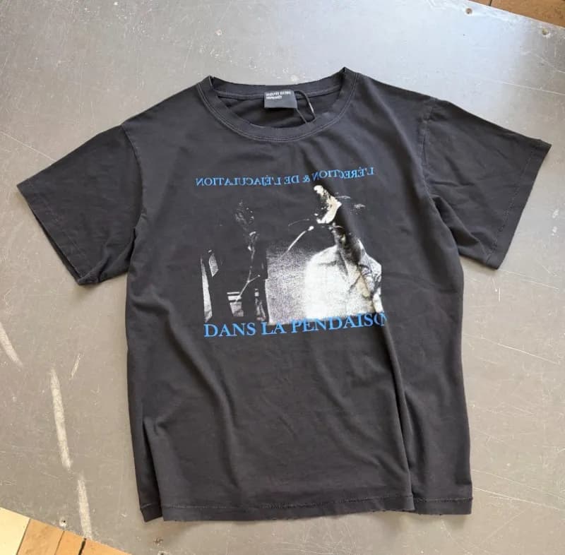 Comme des Garçons Graphic T-Shirt L'Érection & De L'Éjaculation Print