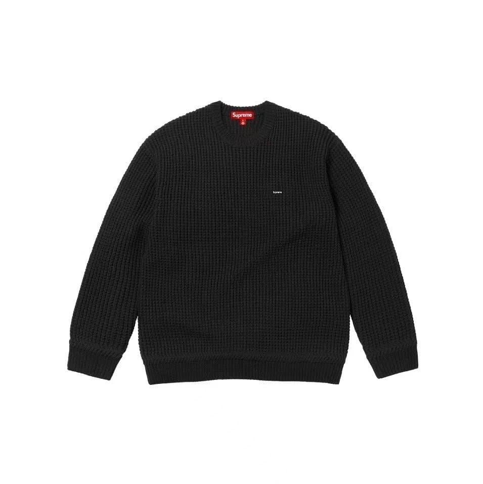 Supreme Waffle Knit Crewneck Black