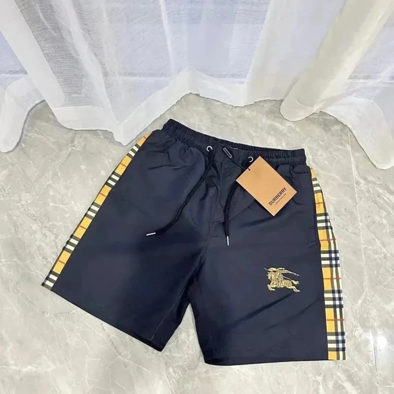 Burberry Equestrian Knight Print Shorts All-Over Logo — 020105016