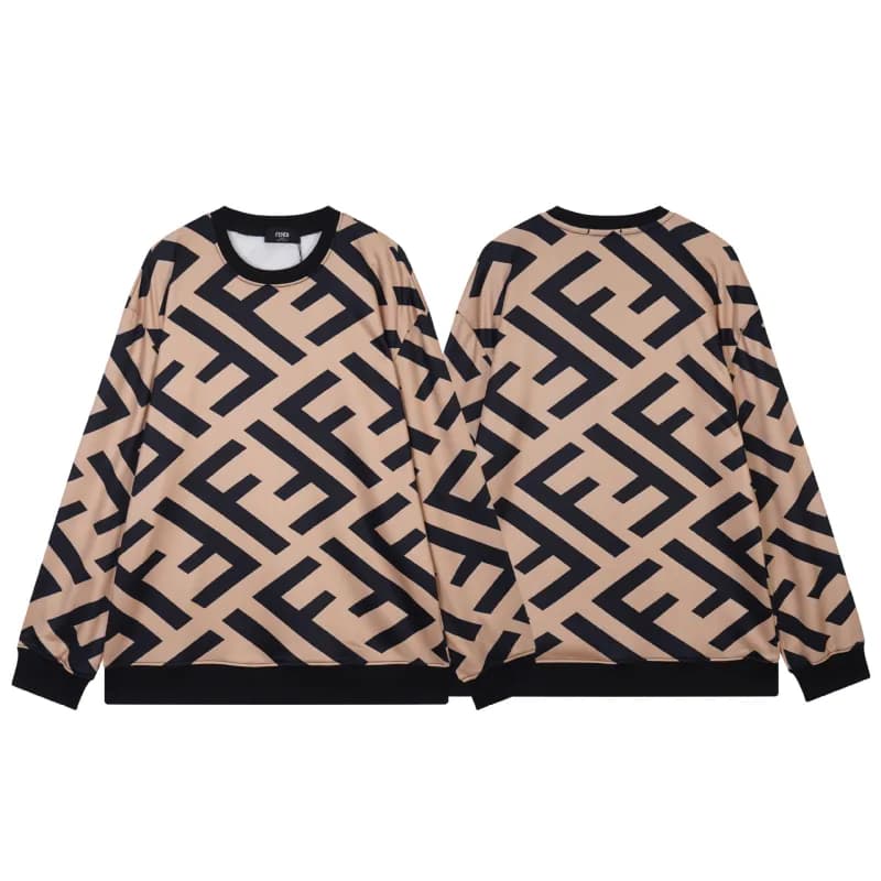 Fendi Crewneck Sweatshirt FF Logo Print